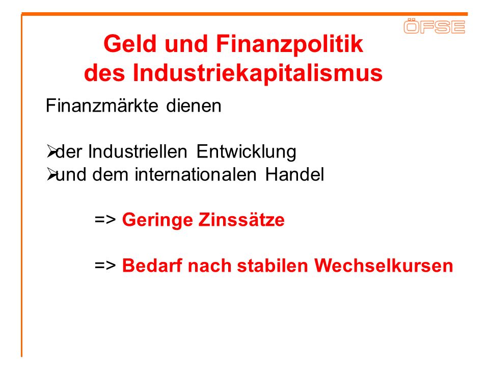 Die Noten- und Zentralbanken können durch die Festsetzung ihrer Zinssätze die Zinsverhältnisse am Geldmarkt und die allgemeine Zinsentwicklung beeinflussen.